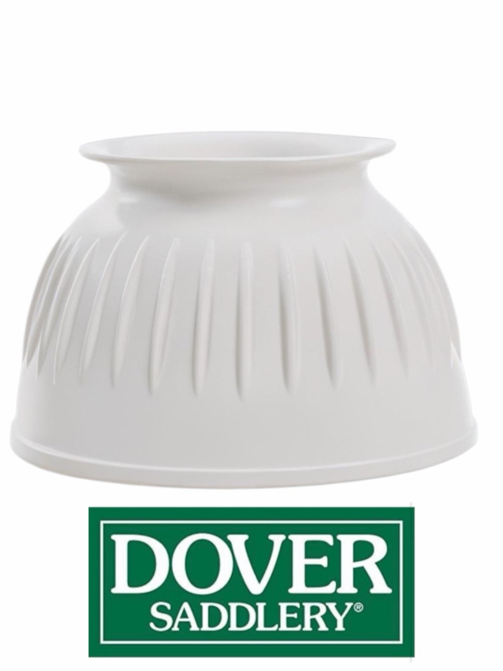 Dover Saddlery Pull On Ribbed Bell Boots for Horses, White, Small, NWT